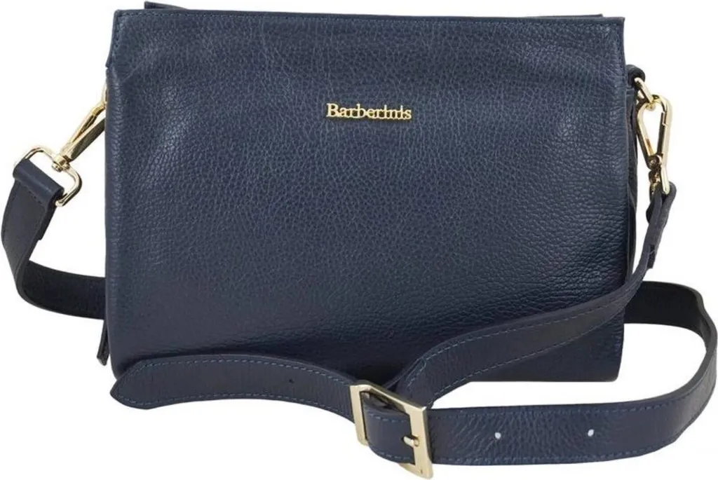 Borsa Donna Barberini's 988470283: Vera Pelle Navy e Divisorio Interno