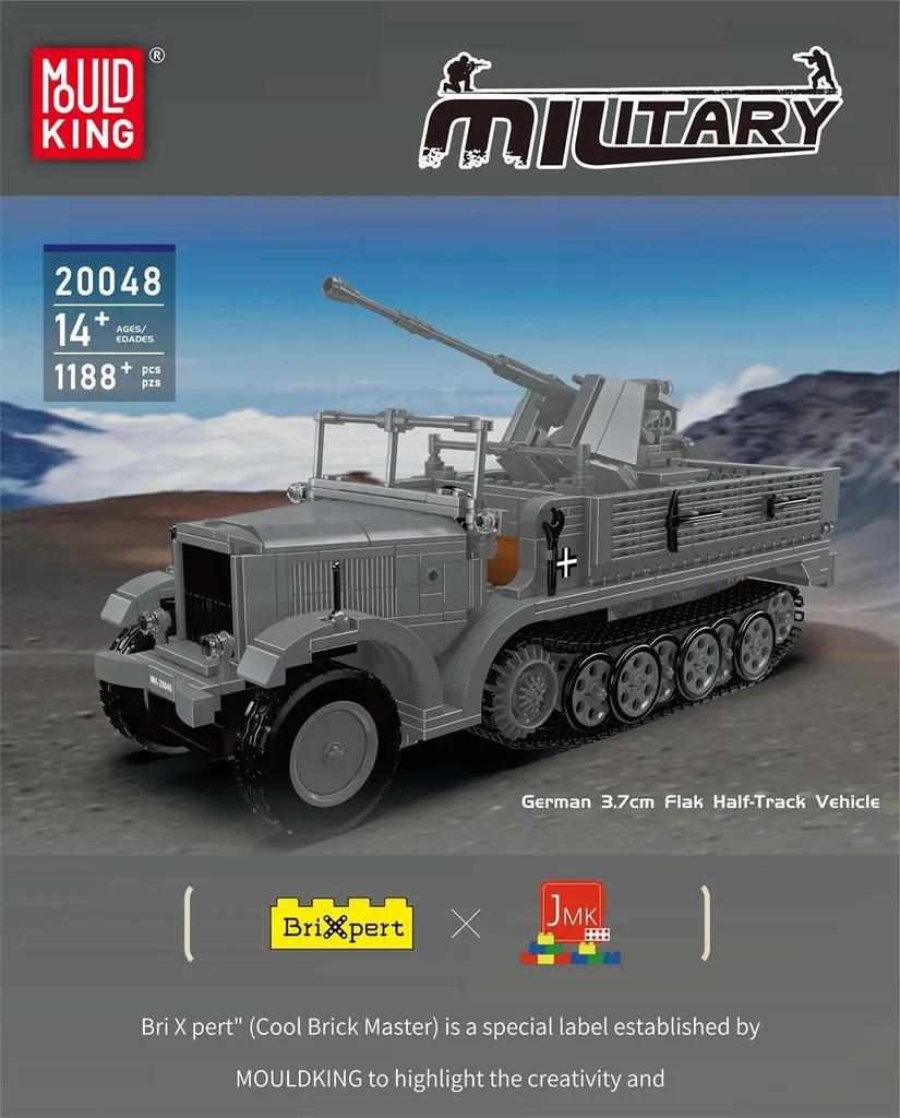 Kit de construction de véhicule militaire télécommandé de 1188 pièces