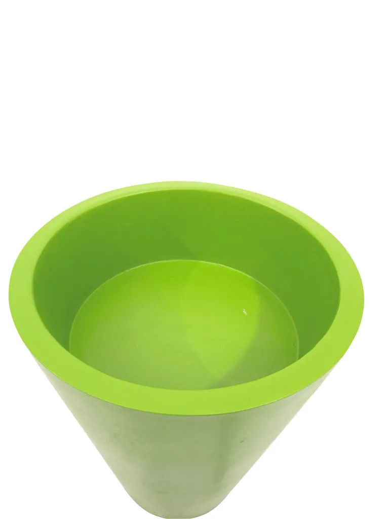 Vaso in Fibra di Vetro Verde 44x61cm: Eleganza Esterna e Interna - 2