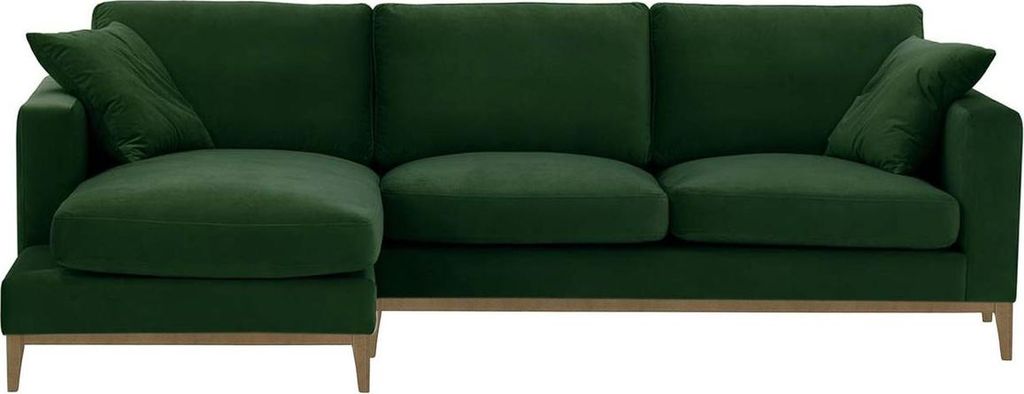 Linksseitiges Ecksofa Covex Wood-Velluto 10-wax black