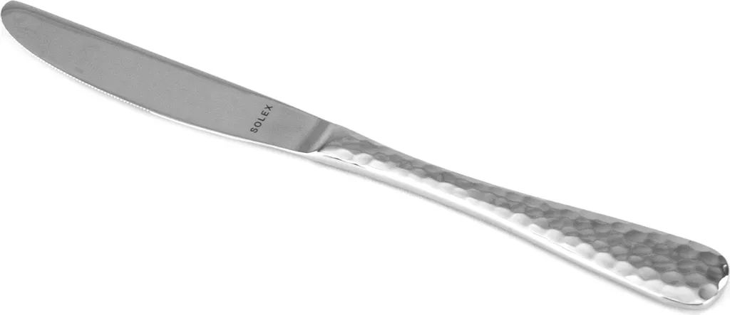 Set di posate Solex Lena 6 pezzi coltello da dessert look martellato