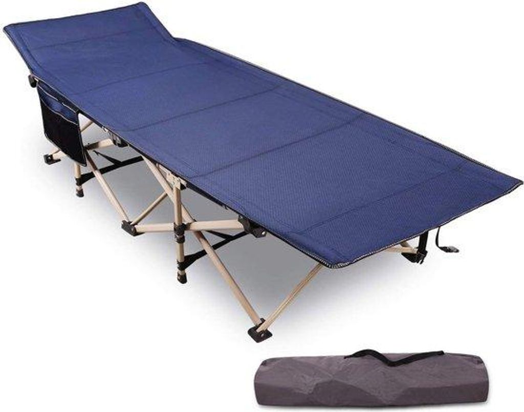 XXL-Kampbett, opklappbar, statisch Tragfähigkeit 226 kg, 190 x 71 x 38 cm, Reisebett für Camping, Wandern