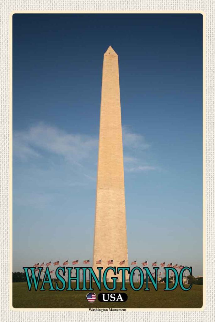 vianmo Holzschild 30x20 cm Washington DC USA Monument Bildmotiv Reisemotiv Amerika