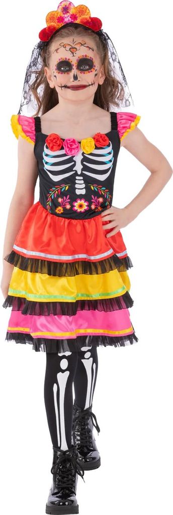 Smiffys - "Fiesta" Kostüm für Kinder, Tag der Toten SM3414 (158-164) (Bunt)