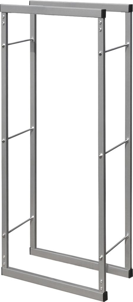 V2Aox Kaminholzständer Metall, Kaminholzregal innen, Holzständer Regal für Aufbewahrung von Kaminholz, Brennholz und Feuerholz
