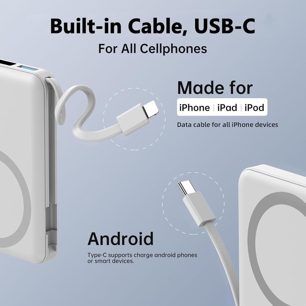 Powerbank, Wireless Power Bank, 10000mAh 22.5W Wireless Produktbild 3