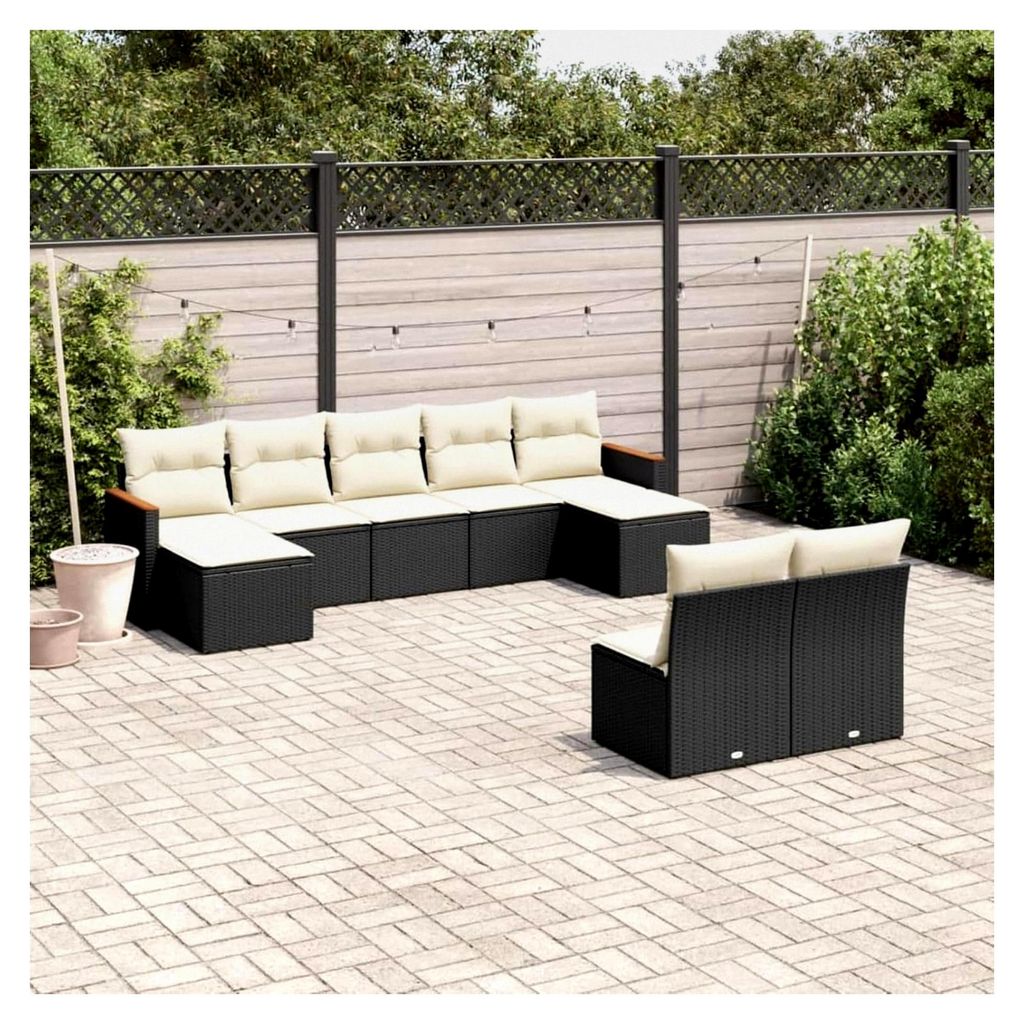 Gartenmöbel Set mit Stauraum - XXL Lounge Rattan Sofa für den Außenbereich