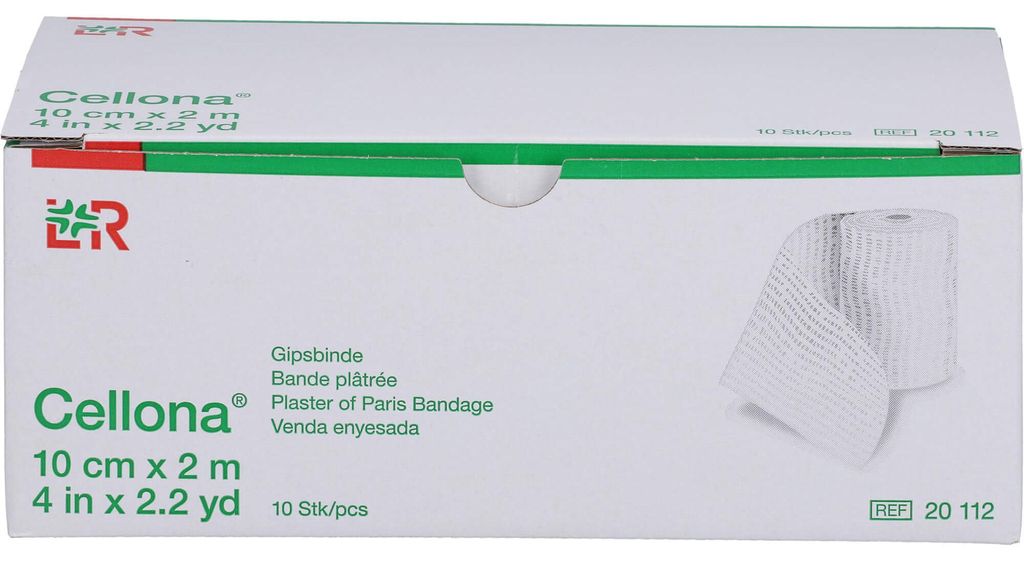 Benda in gesso Cellona 10 cm x 2 m, 10 pz. Benda Immagine del prodotto 