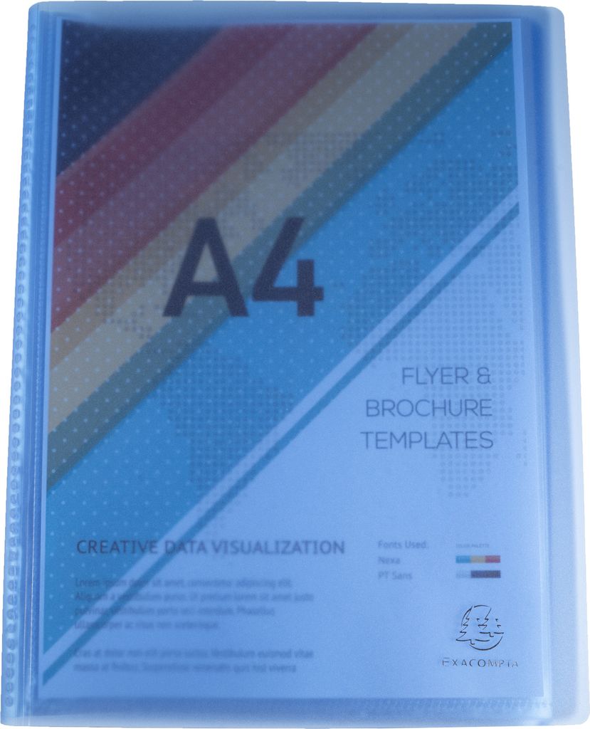 Exacompta 20x Sichtmappe PP 500μ + 20 Hüllen , A4, sortiert, 85269E