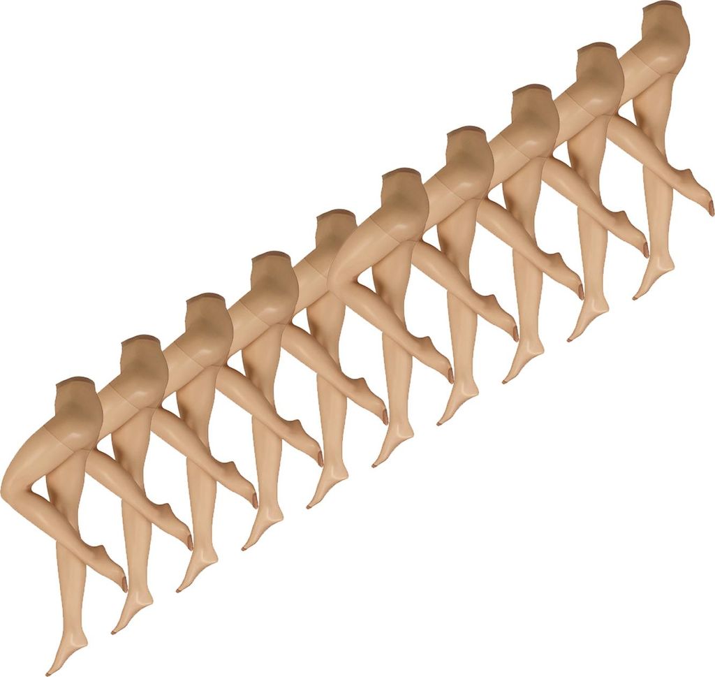 NUR DIE Damen Feinstrumpfhose 10-Pack Supersitz 20 DEN - Produktbild 