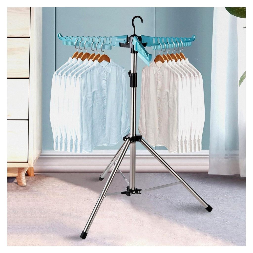 Wäscheständer, Kleiderständer für Hemden, Faltbarer Wäscheständer, Klappbarer Kleiderständer, Bügelwäscheständer, Kleiderbügel Trockner,...