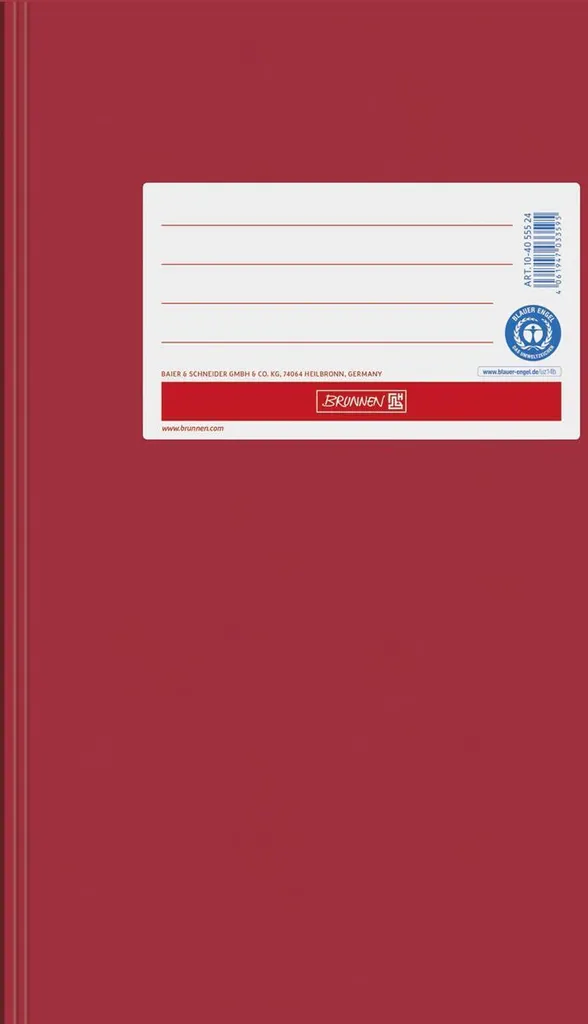 Enveloppe A5 rouge vif en papier durable BRUNNEN pour tri efficace