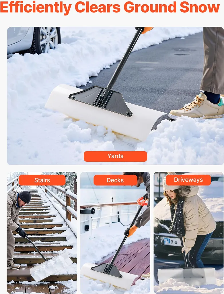 Pelle à Neige 76 cm Anti Mal de Dos avec Lame HDPE Large SucceBuy