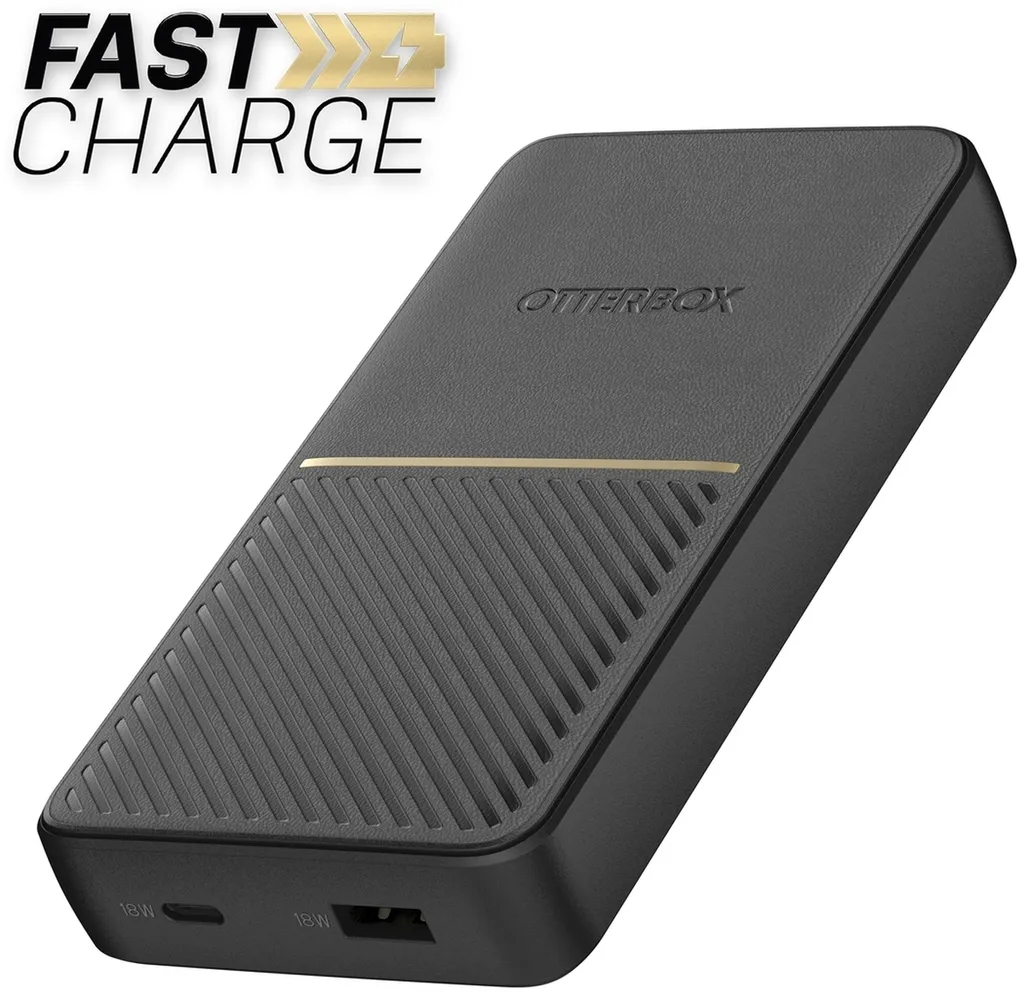 Batterie Externe OtterBox 15K Power Bank USB-A & USB-C 18W Noir