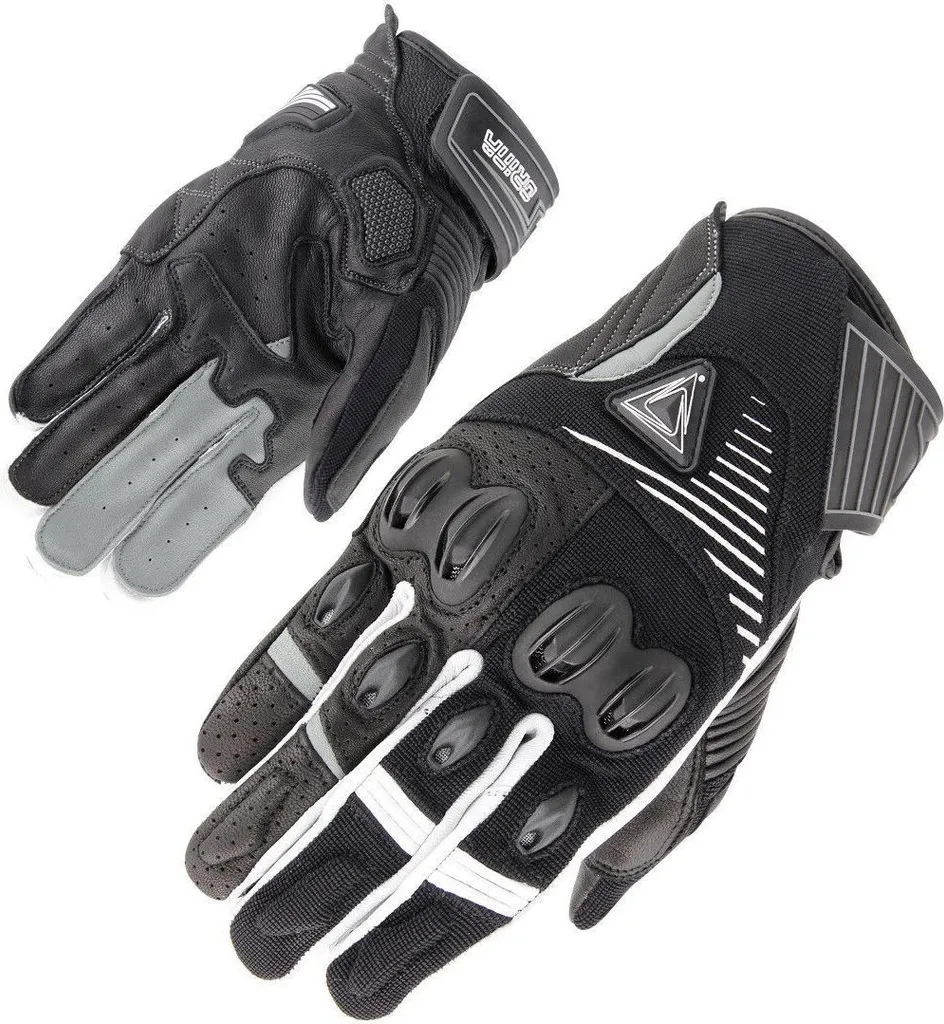 Gants moto Orina Space Anti-Vibration et Chocs - Noir Blanc Taille 11