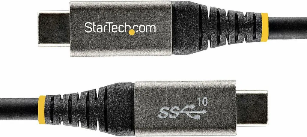 Câble USB 3.1 Gen 2 Type-C 10Gbps - StarTech USB31CCV1M Noir et Gris