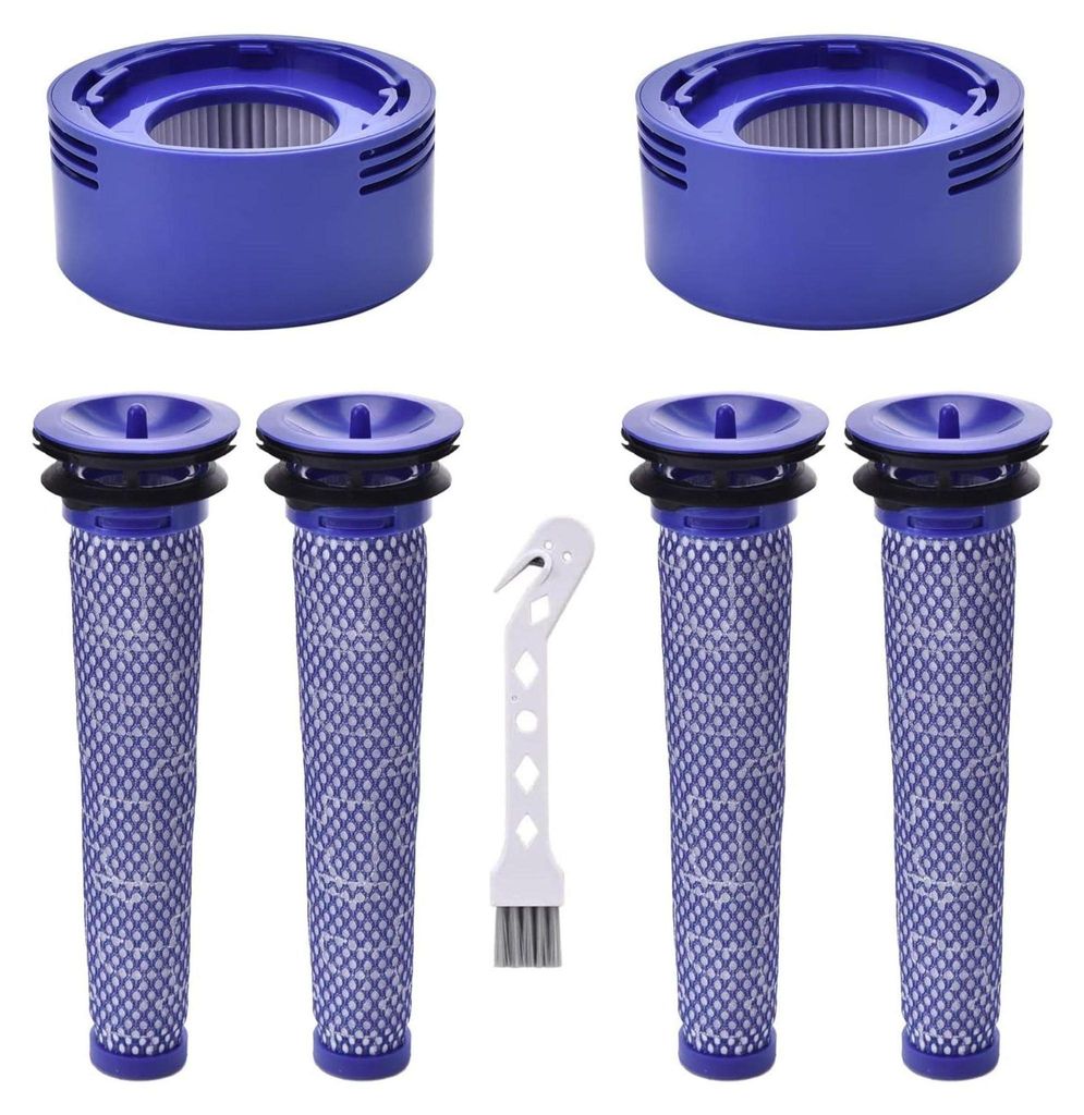 Ersatz Filter für Dyson V8 V7 Animal Absolute Motorhead Staubsauger,2 HEPA-Nachmotorfilter-Kit & 4 Vorfilter Ersatzfilter-kit #965661-01&967478-01