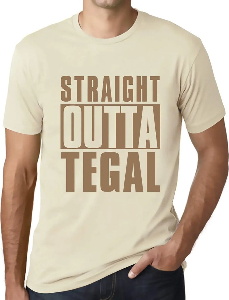 Herren Grafik T-Shirt Direkt aus dem Tegal – Straight Outta Tegal – Öko-Verantwortlich Vintage Jahrgang Kurzarm Lustige Druck Geburtstag Gesch...