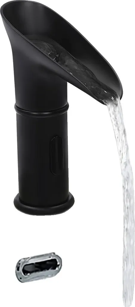 Mitigeur lavabo infrarouge automatique noir mat - Robinet électronique