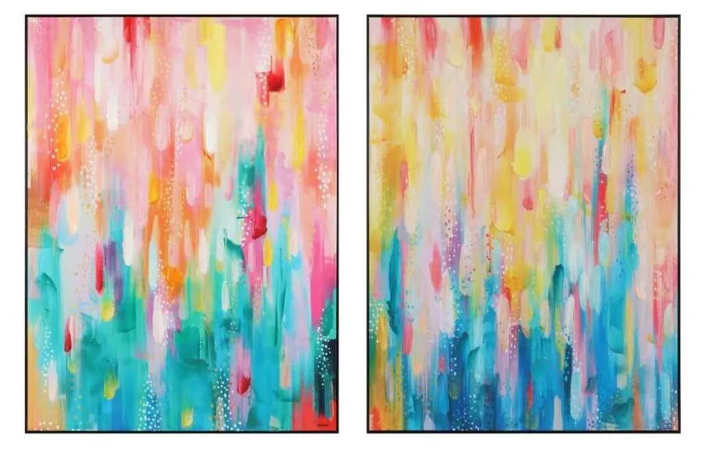 Grand tableau décoratif Toile Home ESPRIT 90x120 cm au cadre léger