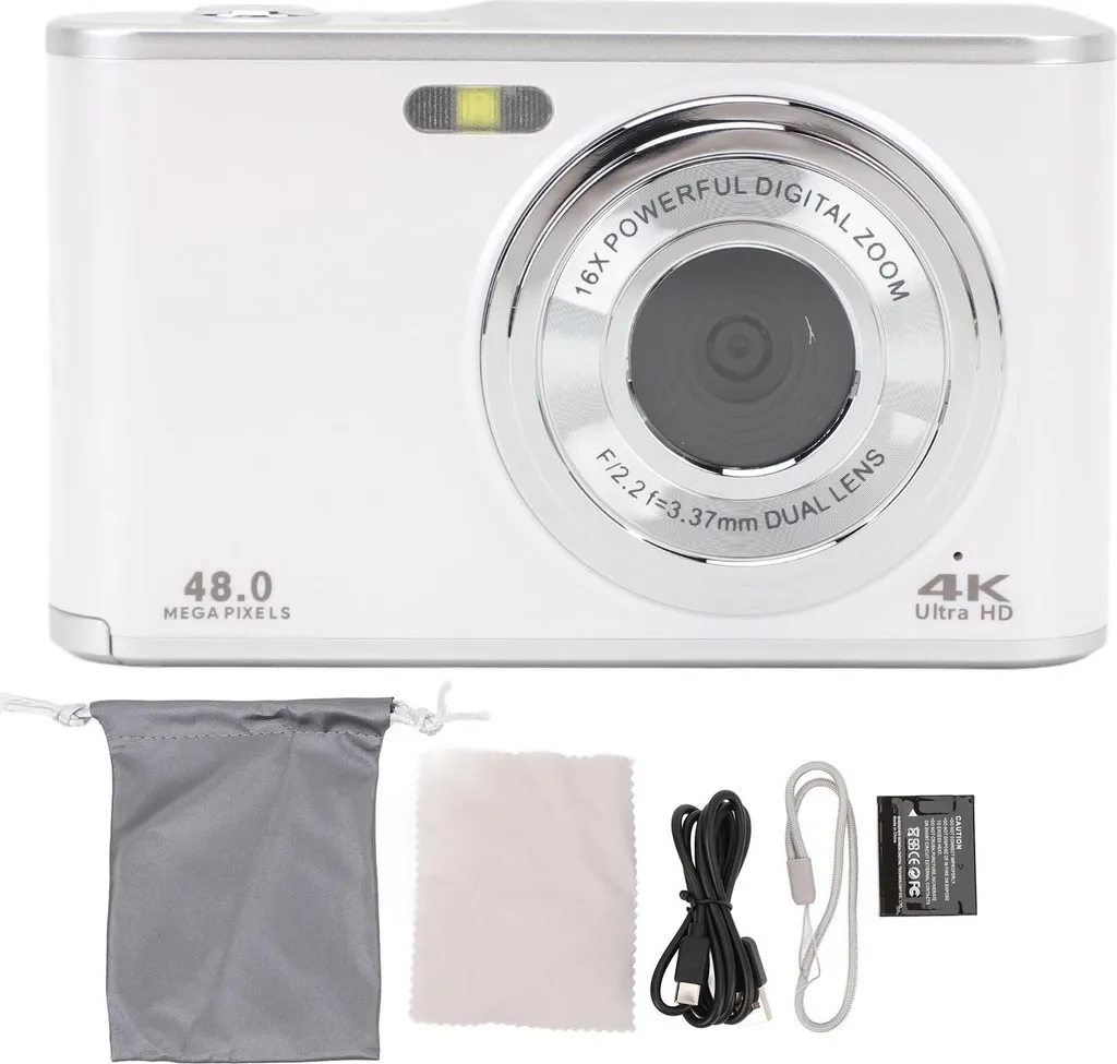 Vlog Camera 4K Bianca 48MP: La Migliore per Iniziare su YouTube e TikTok