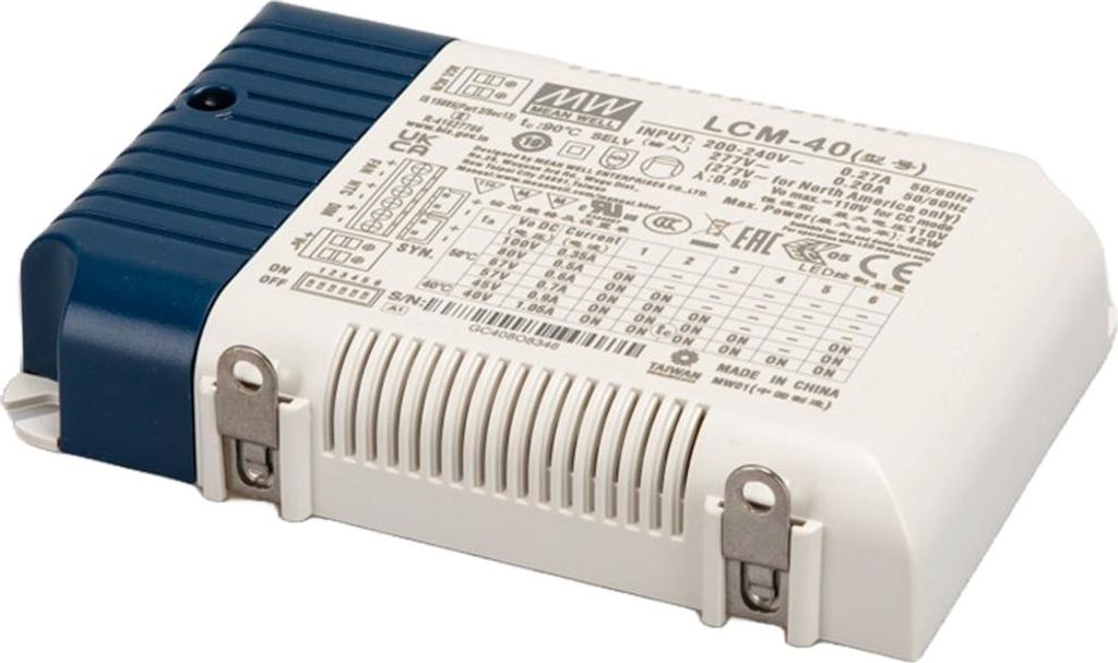 MEANWELL LCM-40, zasilacz instalacyjny, 42W 0.35A-1.05A CC Zdjęcie produktu 