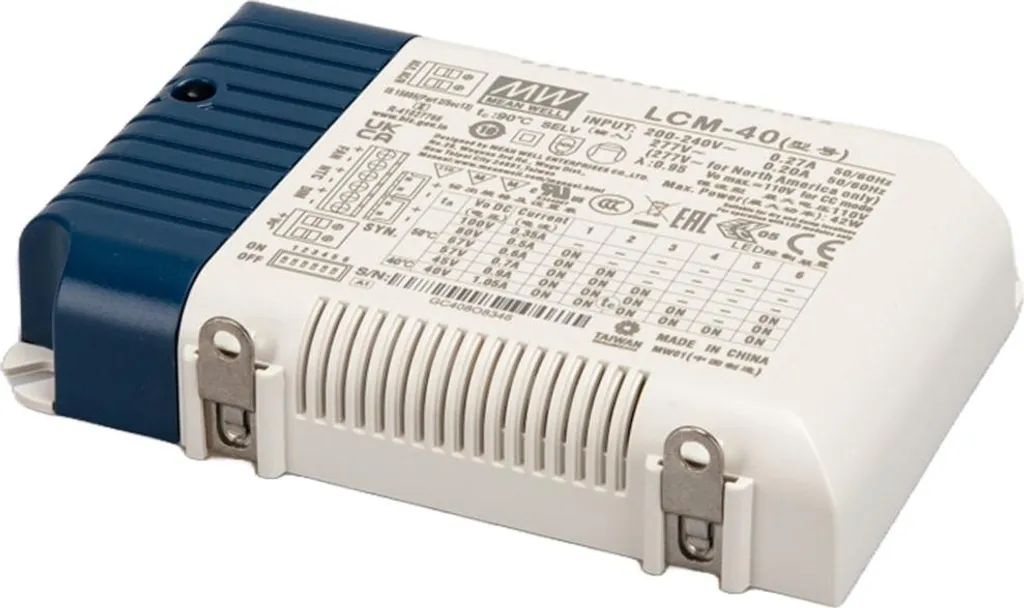 Alimentation LED 42W MEANWELL LCM-40 pour Éclairage Dimmable 0-10V PWM