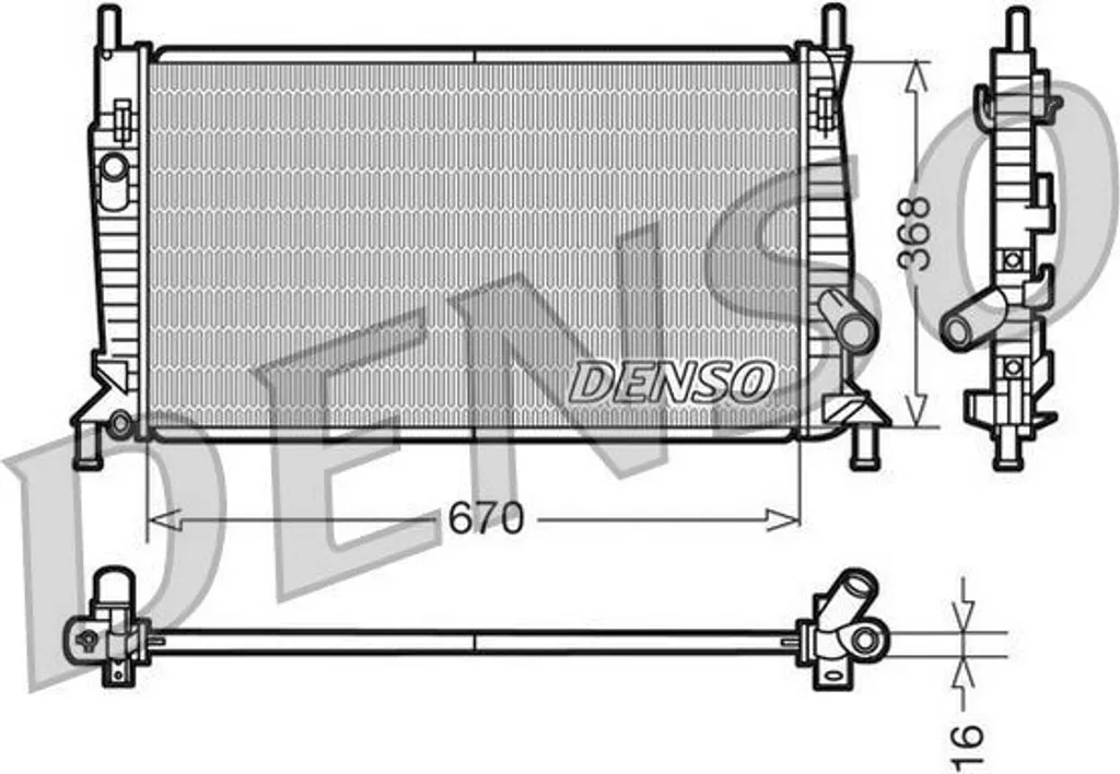 Évitez la surchauffe avec le radiateur DENSO DRM10075 pour Ford et Volvo