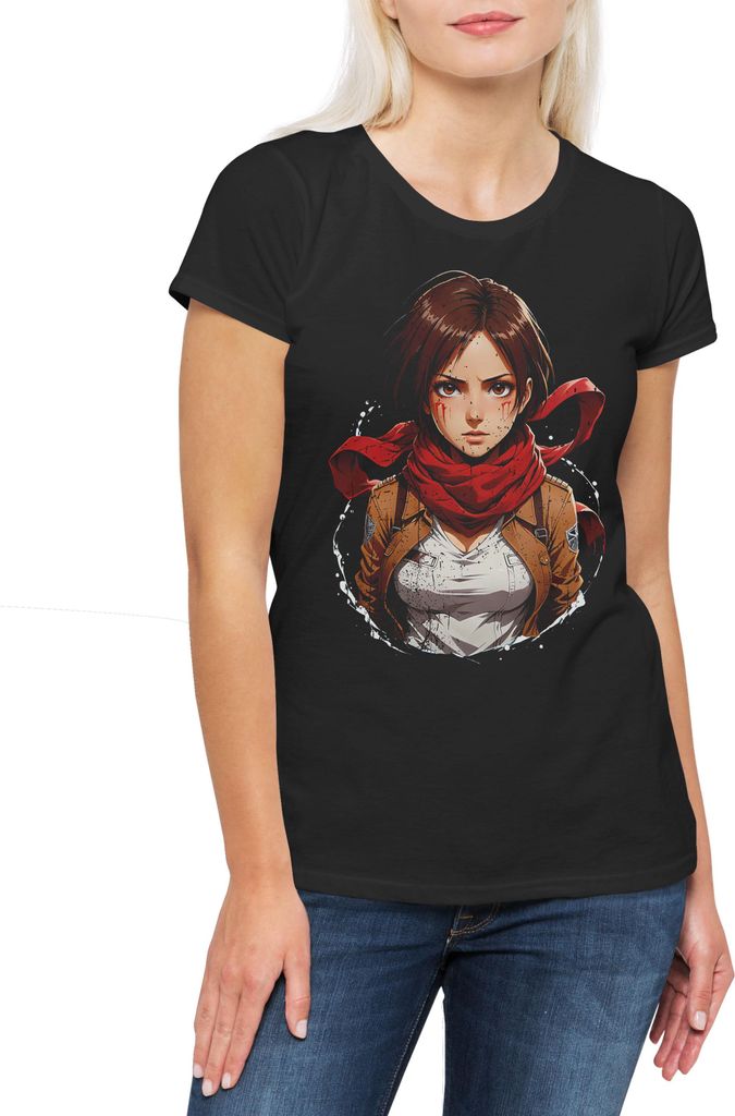 Urban Backwoods Mikasa I, Damen T-Shirt, Farbe: Schwarz, Größe: M
