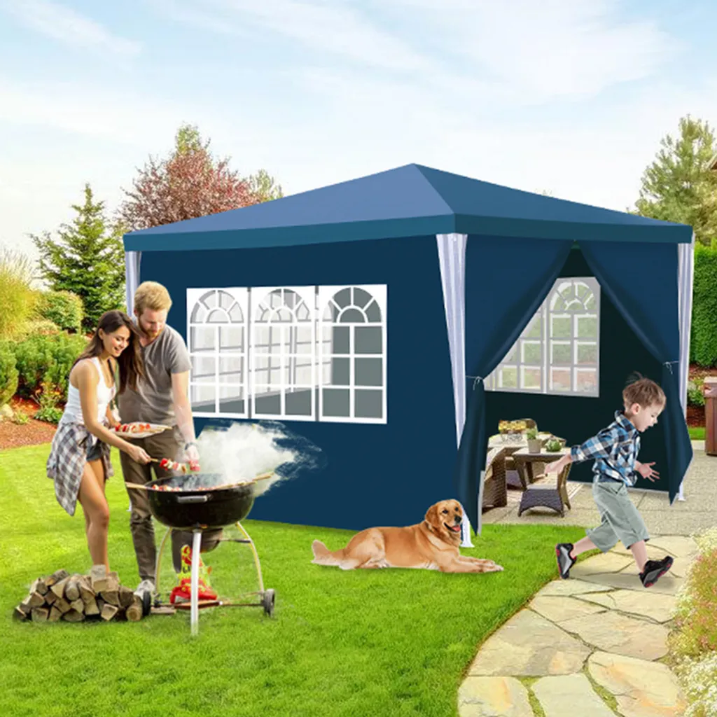 Jopassy Gazebo da Giardino Blu 3x3m: Perfetto per Feste e Barbecue