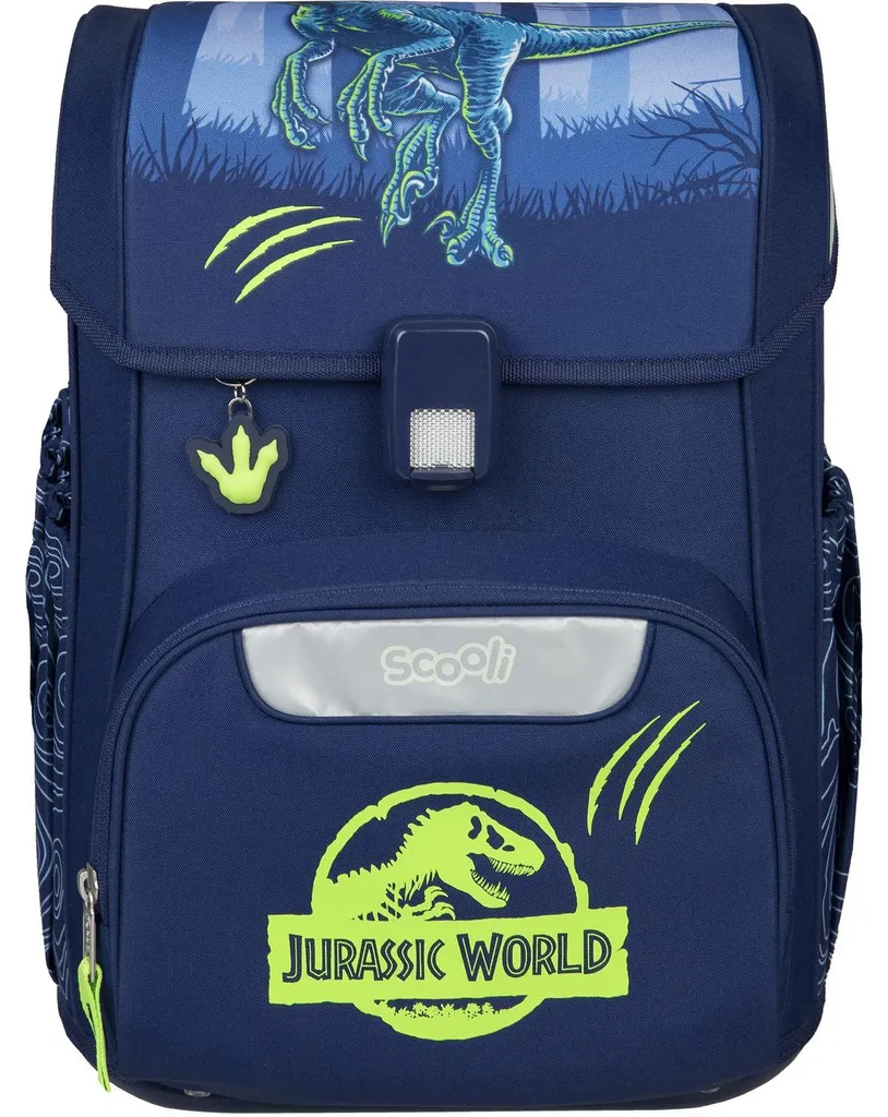 Set Scolaire Ergonomique Scooli Jurassic World Bleu Marine 5 Pièces