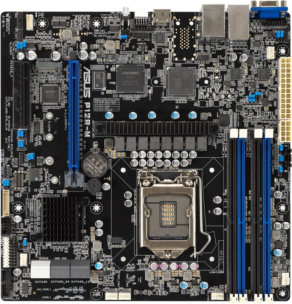 ASUS P12R-M Carte Mère Serveur LGA 1200 Intel C252 Micro-ATX DDR4