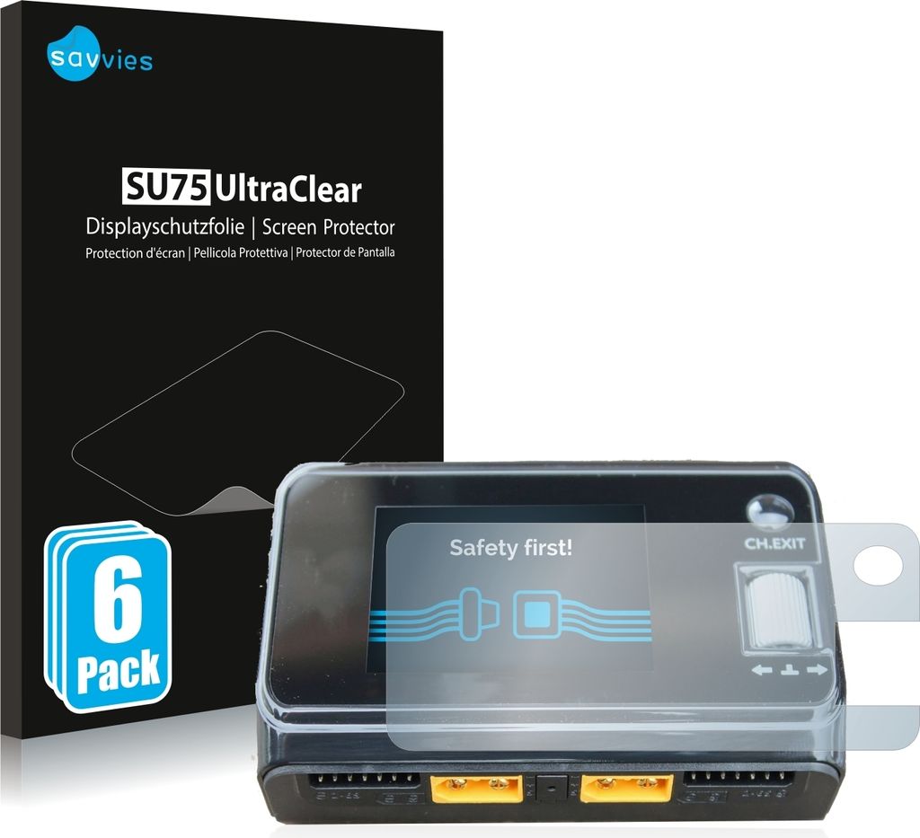 6x Für ToolkitRC M6D Dual Charger Schutzfolie Savvies Displayschutz Display Schutz Folie Klar Transparent