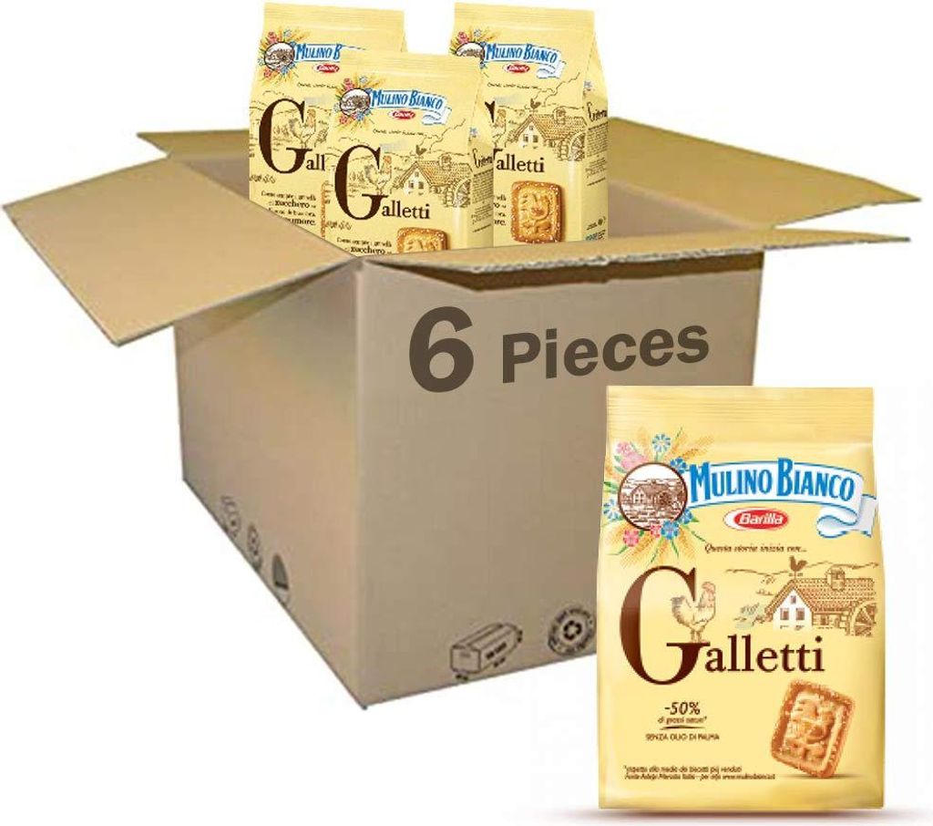6x Mulino Bianco Kekse Galletti 800 g Butterkeks biscuits cookies kuchen brioche