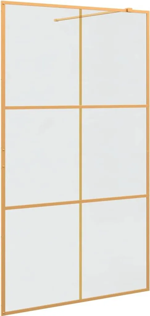 Rénovation douche : paroi de douche or 115 x 195 cm verre trempé résistant