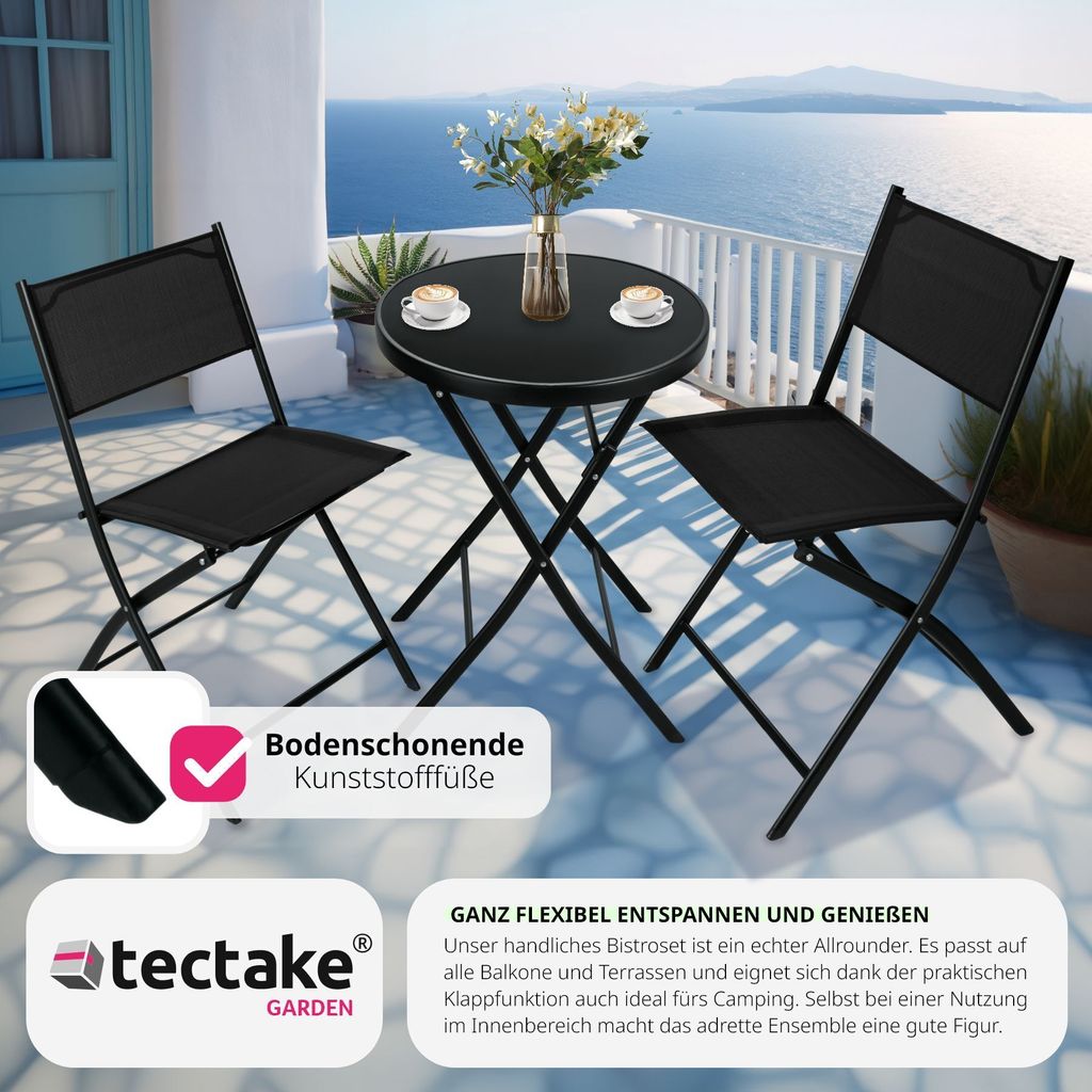Bistro set Düsseldorf skládací, pro 2 osoby Obrázek produktu 8