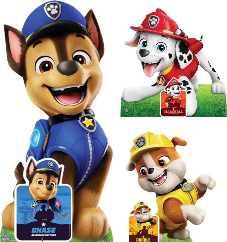 Pappaufsteller Set Paw Patrol - Chase, Marshall und Rubble Produktbild 