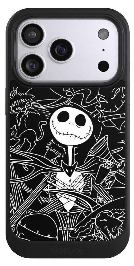 NIVOCASE Hülle für Apple iPhone 17 Pro Handyhülle NIVOcore Case Schwarz Disney Halloween Nightmare Before Christmas