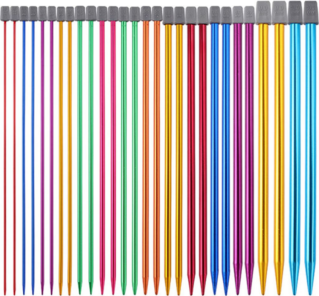 INF 14 Paar 25cm Bunte Stricknadeln Set