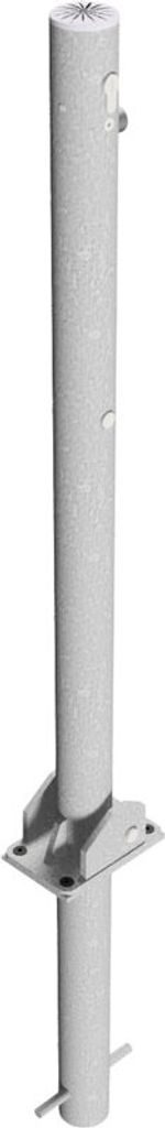 Schake Absperrpfosten umlegbar zum Einbetonieren aus Stahlrohr verzinkt Ø60x2,5mm mit Profilzylinderschloss und Stahlkappe 900mm Überflur