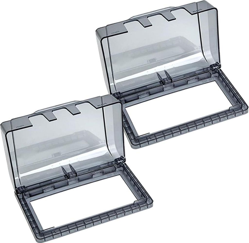 2er-Pack Doppelsteckdosenabdeckungen Typ 86, wasserdichte Abdeckung, Spritzwasserschutz für Toilette, wasserdichte Box für Badezimmer, transparen...