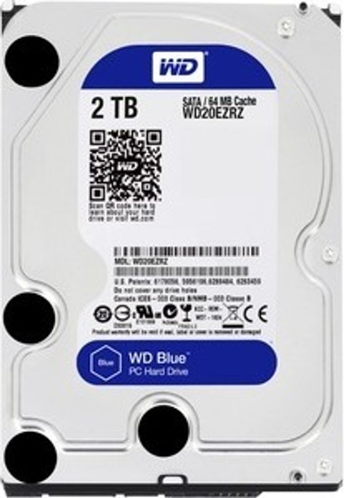 Western Digital Blue, 2 TB, 5400 RPM, 64 MB, 3.5", Serial Produktbild 