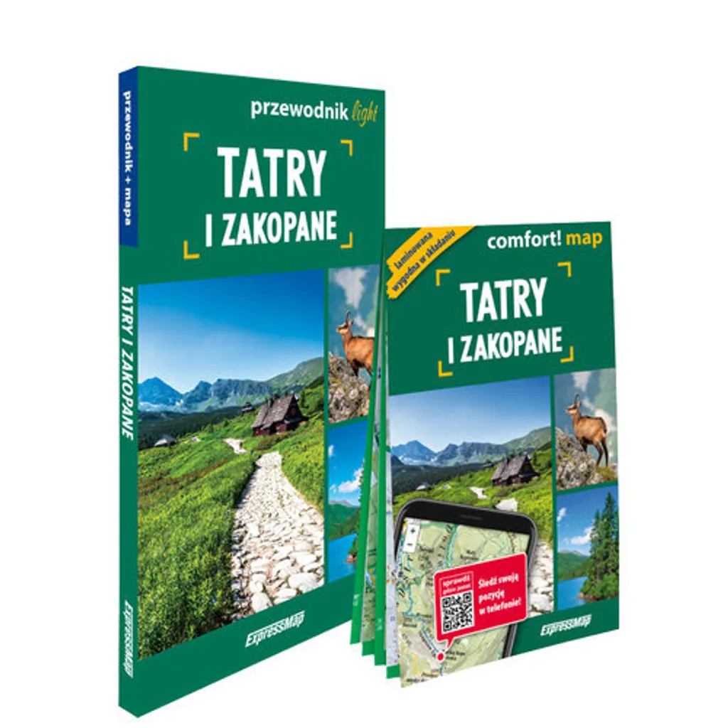 Guide Tatry et Zakopane avec Carte 2 en 1 Expressmap pour Randonnée