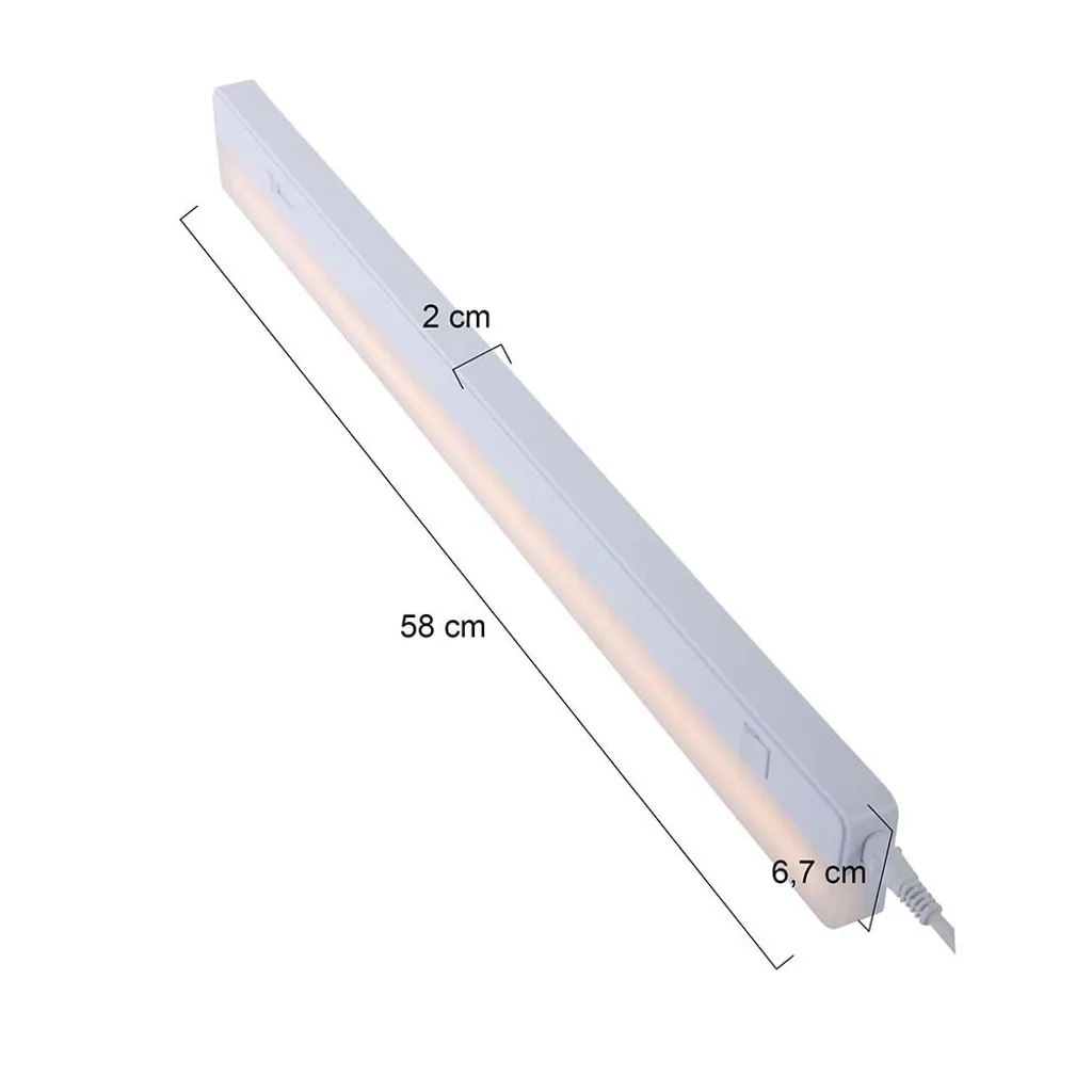 Lampe LED encastrable intensité variable blanche L 58 cm pour plafond - 7