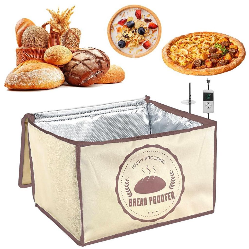 Sauerteig-Gärschrank, 30-Liter-Brot-Gärschrank mit Deckel, faltbare Teigschüssel mit Timer, einstellbare Temperatur