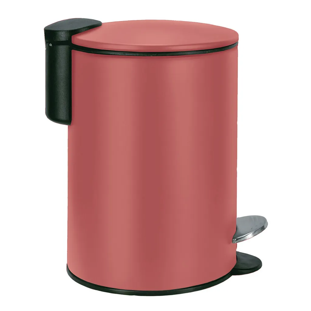 Poubelle Sans Bruit pour Salle de Bain - Fermeture Silencieuse 3L Bois de Rose
