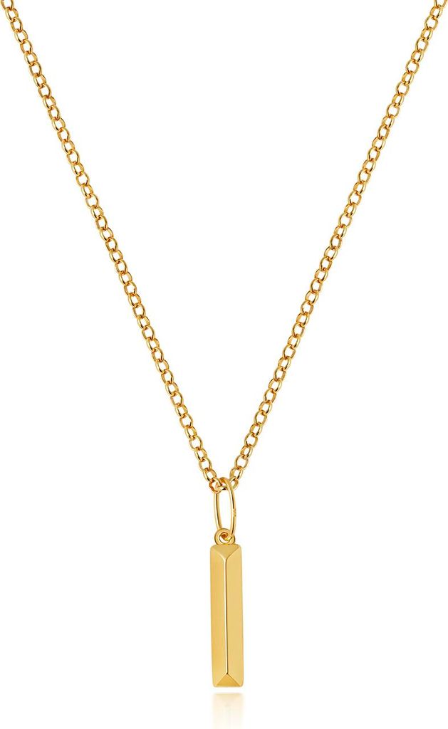 Stylischer 9 Karat (375) Gold Buchstaben / Initiale Damen - Anhänger; TRS36003LTI