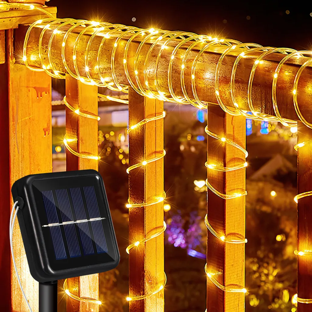 Offerta Yakimz Luci di Stringa Solari 32m 300 LED Bianco Caldo Esterno