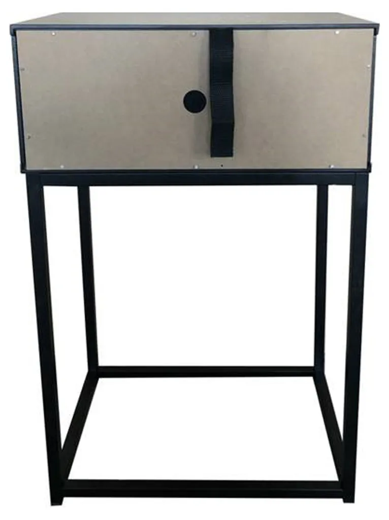 Table de chevet noire Mike compacte pour optimiser les petits espaces