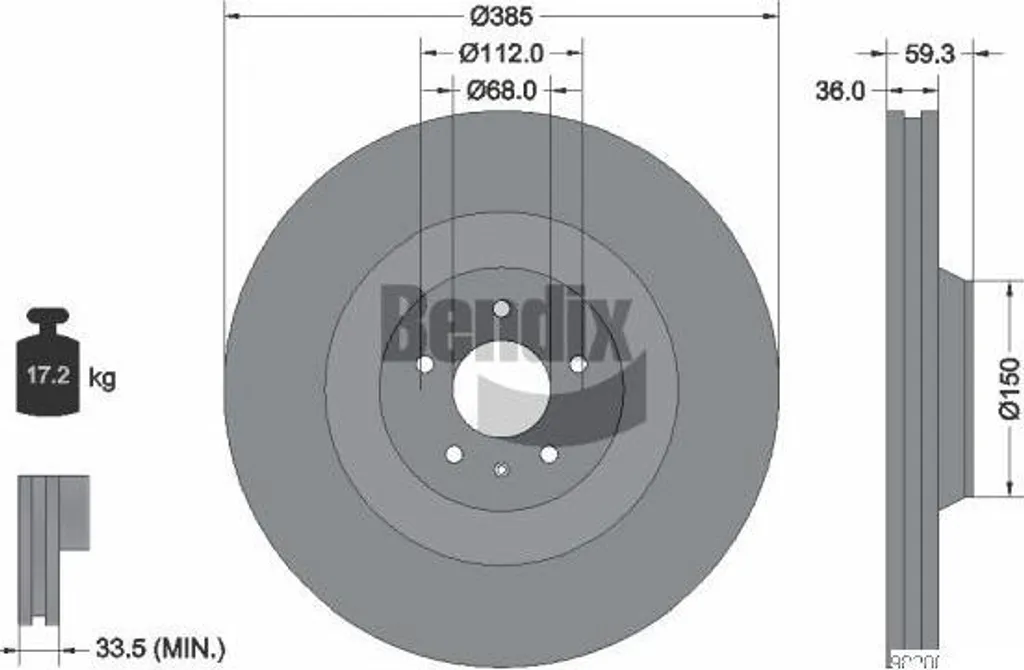 Disque de frein ventilé pour Audi A8 4E 4D - BENDIX BDS2062 Qualité OE